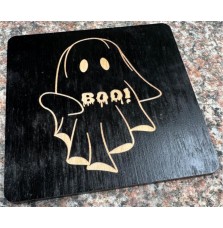 Zestaw podkładek drewnianych Halloween 6 sztuk