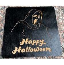 Zestaw podkładek drewnianych Halloween 6 sztuk