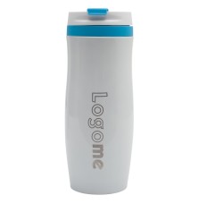 Kubek termiczny Viki 390 ml, niebieski/biały