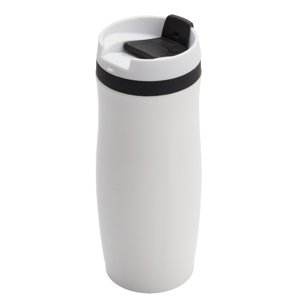Kubek termiczny Viki 390 ml, czarny/biały