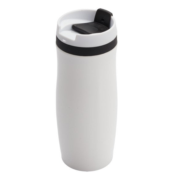 Kubek termiczny Viki 390 ml, czarny/biały