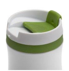 Kubek termiczny Viki 390 ml, zielony/biały