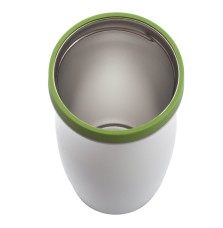 Kubek termiczny Viki 390 ml, zielony/biały