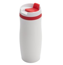 Kubek termiczny Viki 390 ml, czerwony/biały