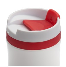 Kubek termiczny Viki 390 ml, czerwony/biały
