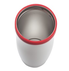 Kubek termiczny Viki 390 ml, czerwony/biały