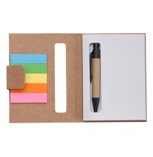Notes 80x110/100k gładki Mini z długopisem, beżowy