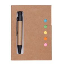 Notes 80x110/100k gładki Mini z długopisem, beżowy