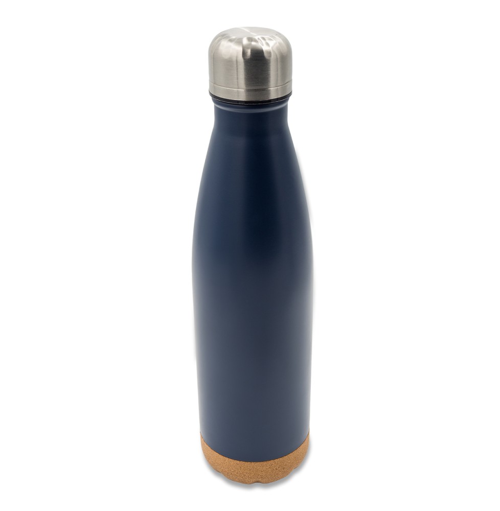 Butelka termiczna z korkowym spodem Jowi 500 ml, granatowy