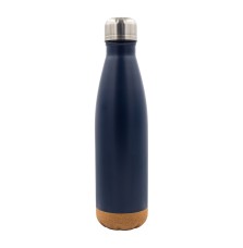 Butelka termiczna z korkowym spodem Jowi 500 ml, granatowy