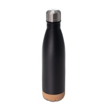 Butelka termiczna z korkowym spodem Jowi 500 ml, czarny