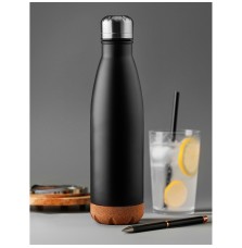 Butelka termiczna z korkowym spodem Jowi 500 ml, czarny