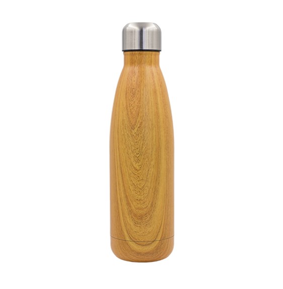 Butelka termiczna Woody 500 ml, brązowy